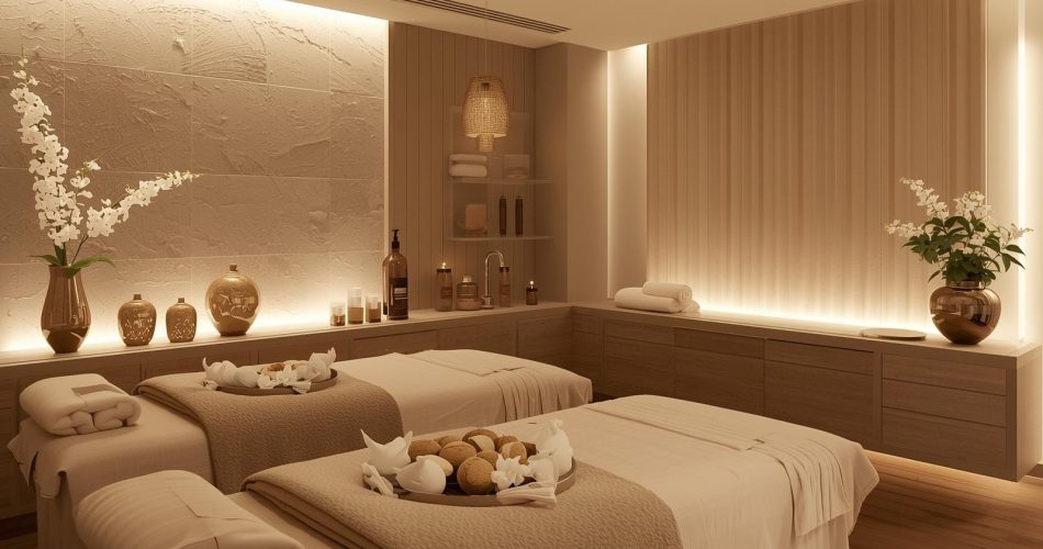 Therapist performing stress relief massage at a modern spa center in Dhaka