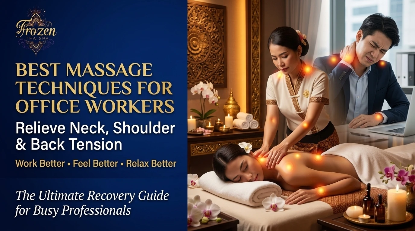 Best massage techniques for office worker massage- professional therapy at Frozen Thai Spa Dhaka