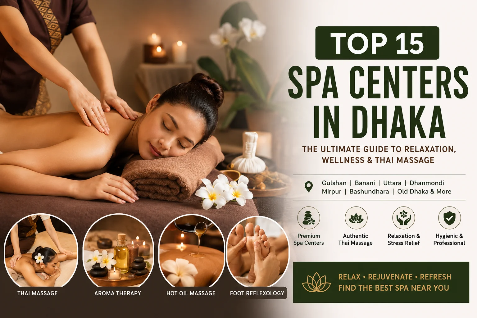 Top 15 spa centers in Dhaka 2026 - best spa in Gulshan, Banani and Uttara