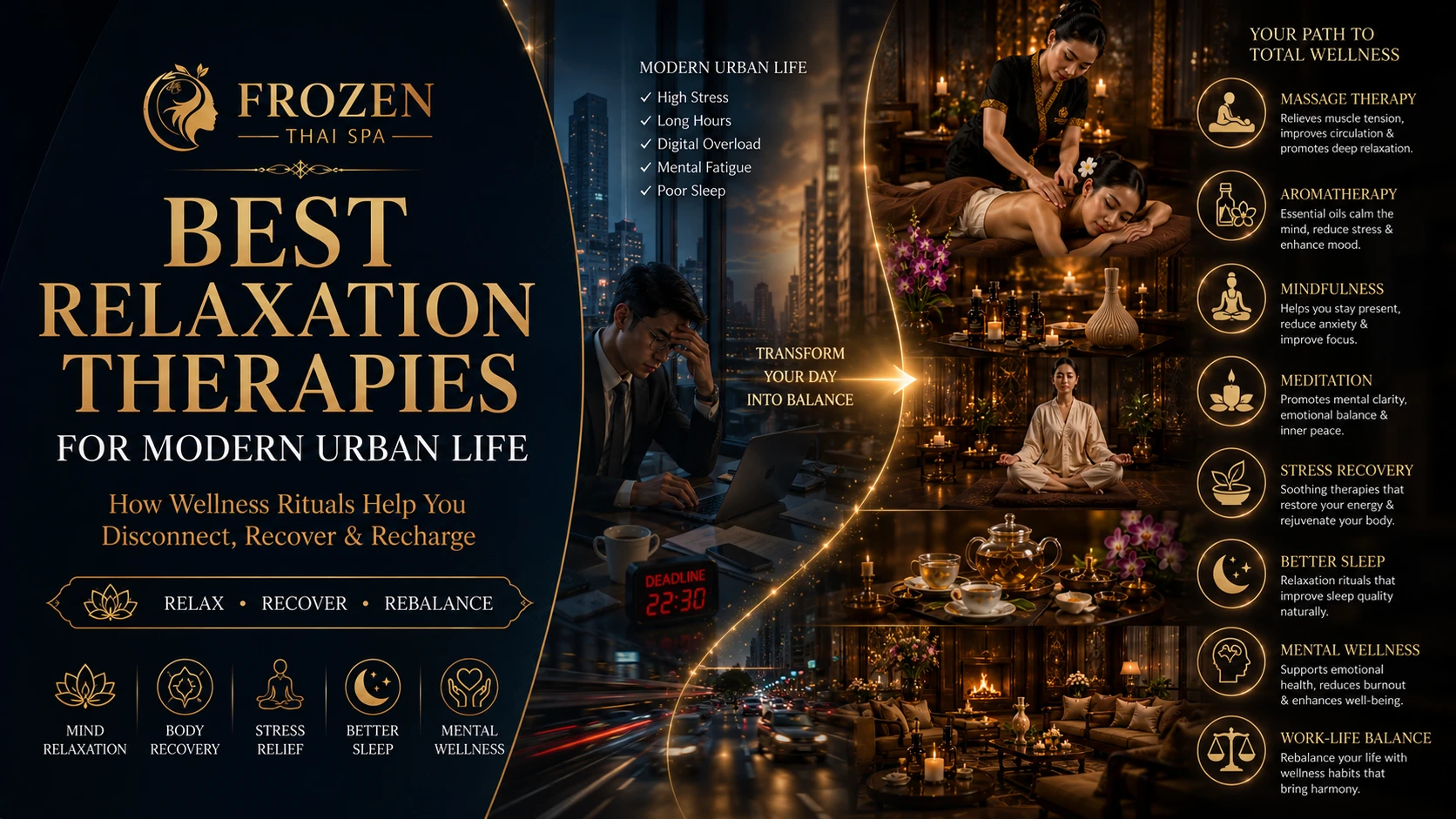 Best relaxation therapies for modern urban life - stress relief at Frozen Thai Spa Dhaka