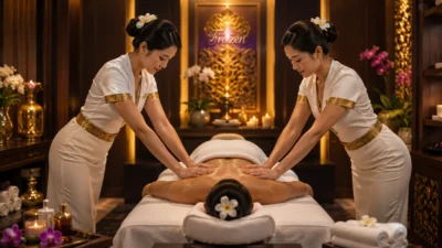 Frozen thai spa - four hand massage